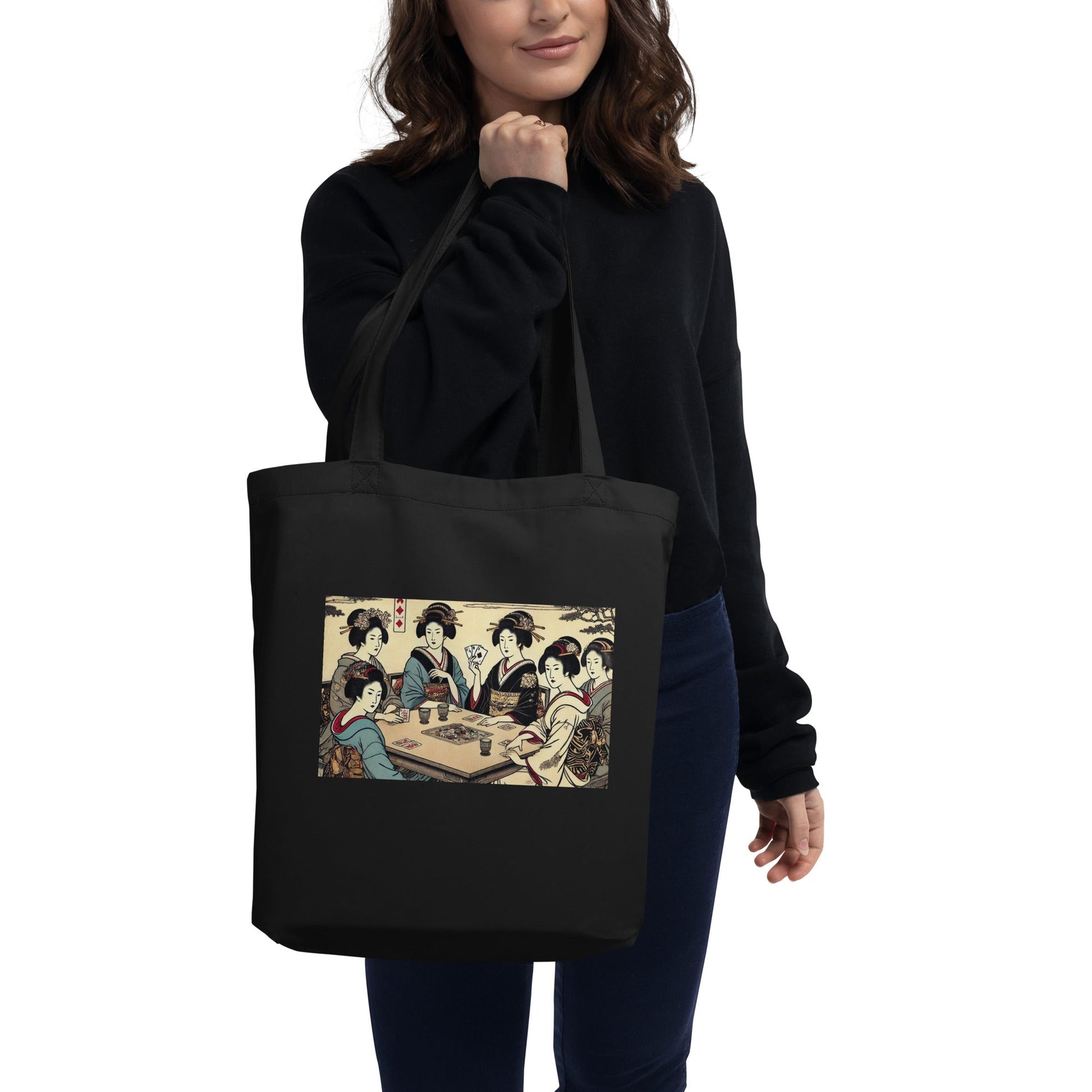 Ukiyo - e Eco Tote Bag – Geisha’s Gambit - Atelier Ukiyoe